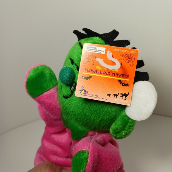 Four Star Bugs-n-Hisses Plush Hand Puppets 2001 Monster - Picture 3 of 14